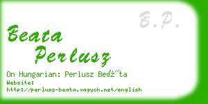 beata perlusz business card